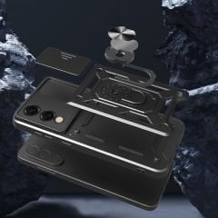 Samsung Galaxy S25 Edge Kılıf Magnetik Standlı Kamera Korumalı Sürgülü Vega Kapak