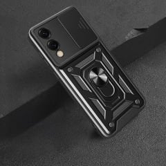 Samsung Galaxy S25 Edge Kılıf Magnetik Standlı Kamera Korumalı Sürgülü Vega Kapak