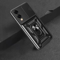 Samsung Galaxy S25 Edge Kılıf Magnetik Standlı Kamera Korumalı Sürgülü Vega Kapak