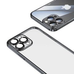 iPhone 13 Pro Max Kılıf Sert PC Renkli Çerçeveli  Riksos Kapak
