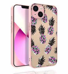 iPhone 13 Kılıf Desenli Kamera Korumalı Parlak Nora Kapak