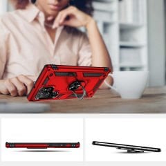 Samsung Galaxy S22 Ultra Kılıf Vega Tank Sert Yüzüklü Standlı Zırh Koruma Kapak