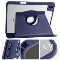 iPad Air 10.9 2022 (5.Nesil) Kılıf Termik Kalem Bölmeli Dönebilen Standlı Kılıf