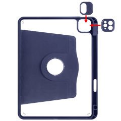 iPad Air 10.9 2022 (5.Nesil) Kılıf Termik Kalem Bölmeli Dönebilen Standlı Kılıf