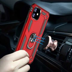 iPhone 11 Kılıf Vega Tank Sert Yüzüklü Standlı Zırh Koruma Kapak