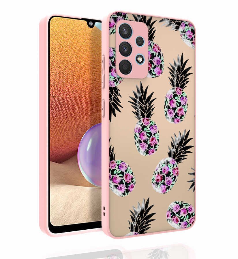 Samsung Galaxy A32 4G Kılıf Desenli Kamera Korumalı Parlak Nora Kapak