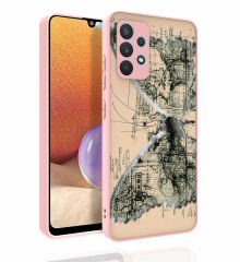 Samsung Galaxy A32 4G Kılıf Desenli Kamera Korumalı Parlak Nora Kapak