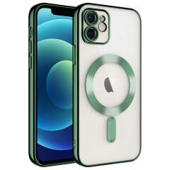 iPhone 12 Kılıf Kamera Korumalı Kablosuz Wireless Şarj Özellikli Demre Kapak