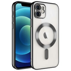 iPhone 12 Kılıf Kamera Korumalı Kablosuz Wireless Şarj Özellikli Demre Kapak
