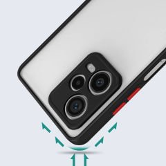 Xiaomi Redmi Note 12 Pro Plus 5G Kılıf Mat Kamera Korumalı Renkli Tuşlu Sert Silikon Hux Kapak