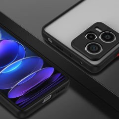 Xiaomi Redmi Note 12 Pro Plus 5G Kılıf Mat Kamera Korumalı Renkli Tuşlu Sert Silikon Hux Kapak