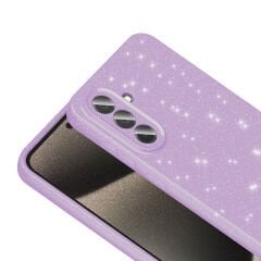 Samsung Galaxy A56 Kılıf Kamera Korumalı Simli Lüks Koton Kapak