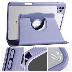 iPad Pro 11 2020 (2.Nesil) Kılıf Termik Kalem Bölmeli Dönebilen Standlı Kılıf