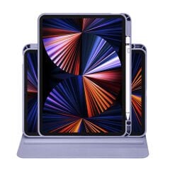 iPad Pro 11 2020 (2.Nesil) Kılıf Termik Kalem Bölmeli Dönebilen Standlı Kılıf