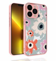 iPhone 13 Pro Max Kılıf Desenli Kamera Korumalı Parlak  Nora Kapak