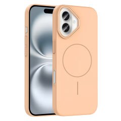 iPhone 16 Plus Kılıf Kablosuz Şarj Özellikli Ruby Silikon Kapak