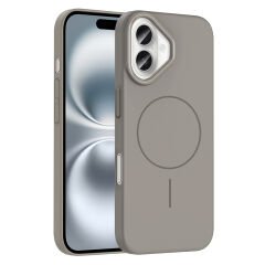 iPhone 16 Plus Kılıf Kablosuz Şarj Özellikli Ruby Silikon Kapak