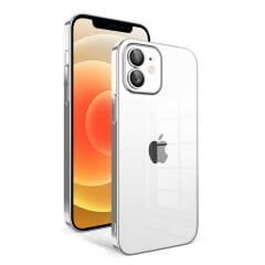 iPhone 12 Kılıf Kamera Korumalı Renkli Çerçeveli Garaj Kapak