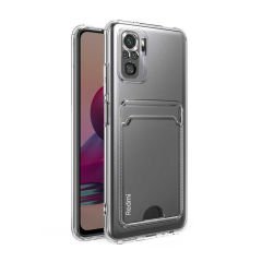 Xiaomi Poco M5S Kılıf Kartlıklı Şeffaf Setra Clear Silikon Kapak