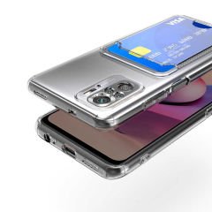 Xiaomi Poco M5S Kılıf Kartlıklı Şeffaf Setra Clear Silikon Kapak