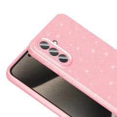 Samsung Galaxy A36 Kılıf Kamera Korumalı Simli Lüks Koton Kapak