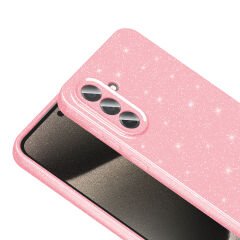 Samsung Galaxy A36 Kılıf Kamera Korumalı Simli Lüks Koton Kapak