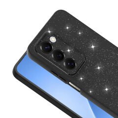 Xiaomi Redmi 15 Kılıf Kamera Korumalı Simli Lüks Koton Kapak