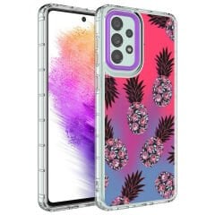 Samsung Galaxy A33 5G Kamera Korumalı Renkli Desenli Sert Silikon Korn Kapak kılıf