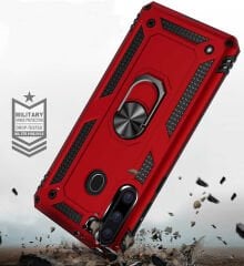 Samsung Galaxy A21 Kılıf Vega Tank Sert Yüzüklü Standlı Zırh Koruma Kapak