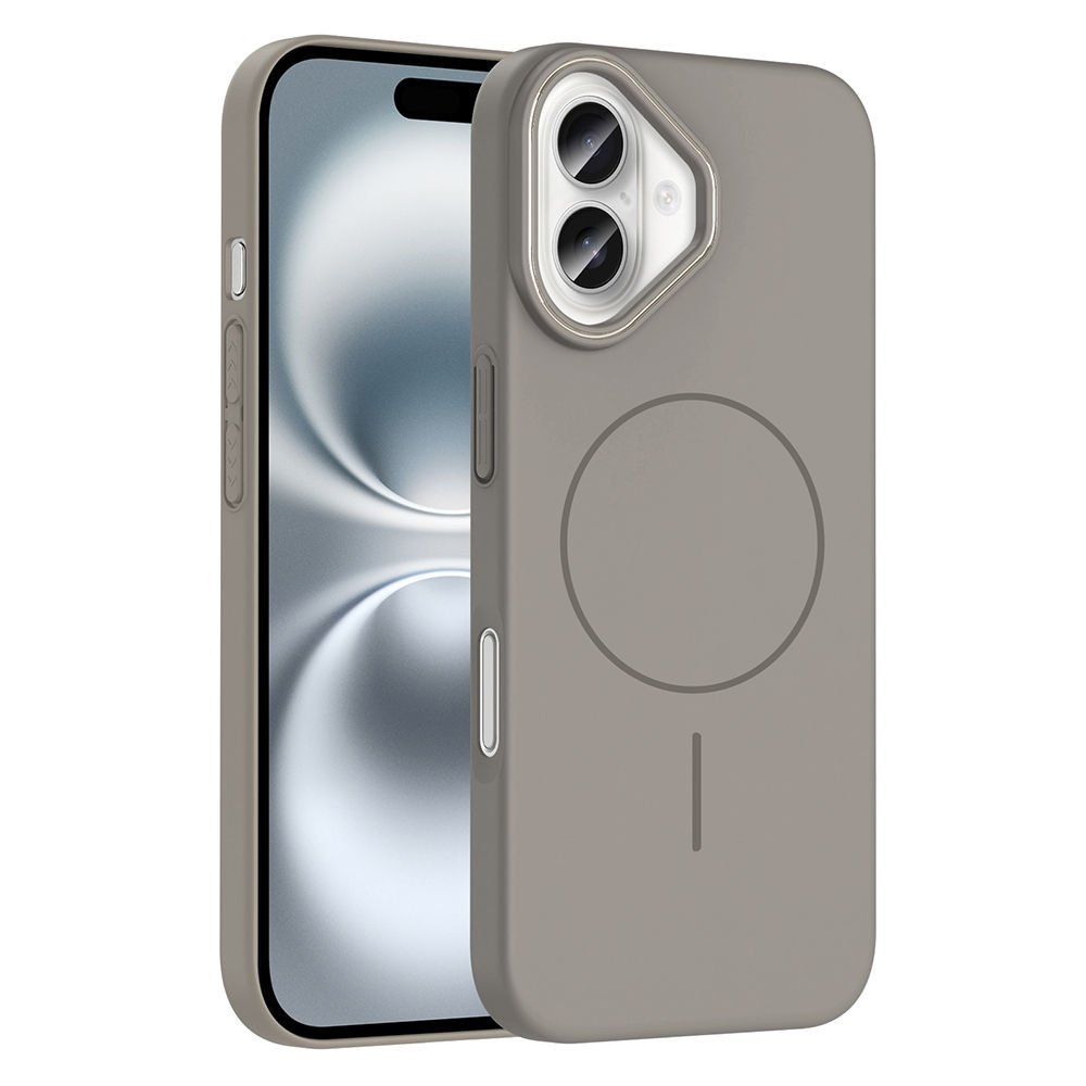 iPhone 16 Kılıf Kablosuz Şarj Özellikli Ruby Silikon Kapak