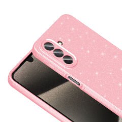 Samsung Galaxy A26 Kılıf Kamera Korumalı Simli Lüks Koton Kapak