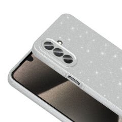 Samsung Galaxy A26 Kılıf Kamera Korumalı Simli Lüks Koton Kapak