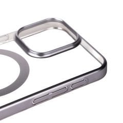 iPhone 15 Pro Kılıf Wireless Şarj Özellikli Sert PC Mat Riksos Magsafe Kapak Kılıf