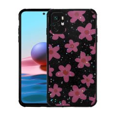 Xiaomi Poco M5S Kılıf Simli Desenli Kamera Korumalı Parlak Popy Kapak