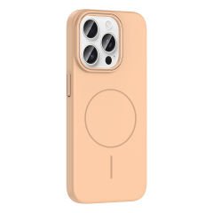 iPhone 15 Pro Max Kılıf Kablosuz Şarj Özellikli Ruby Silikon Kapak