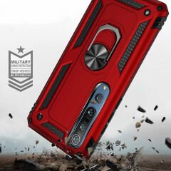 Xiaomi Mi Note 10 Lite Kılıf Vega Tank Sert Yüzüklü Standlı Zırh Koruma Kapak