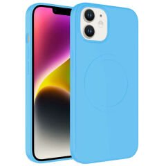iPhone 12 Kılıf Magsafe Wireless Şarj Özellikli Pastel Renk Silikon Plas Kapak