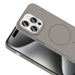 iPhone 15 Pro Kılıf Kablosuz Şarj Özellikli Ruby Silikon Kapak