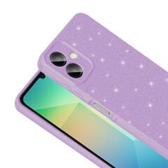 Samsung Galaxy A06 Kılıf Kamera Korumalı Simli Lüks Koton Kapak