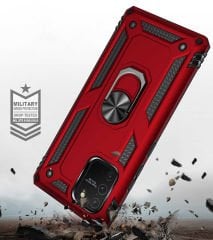 Samsung Galaxy A91 (S10 Lite) Kılıf Vega Tank Sert Yüzüklü Standlı Zırh Koruma Kapak