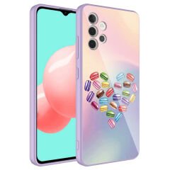 Samsung Galaxy A32 4G Kılıf Kamera Korumalı Desenli Sert Silikon Epoksi Kapak