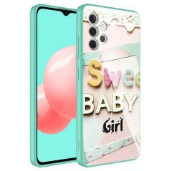 Samsung Galaxy A32 4G Kılıf Kamera Korumalı Desenli Sert Silikon Epoksi Kapak