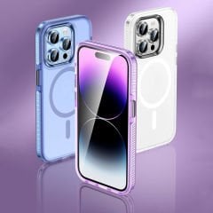 iPhone 15 Pro Kılıf Airbagli Magsafe Wireless Şarj Özellikli Klaptika Kapak Kılıf