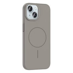 iPhone 15 Kılıf Kablosuz Şarj Özellikli Ruby Silikon Kapak