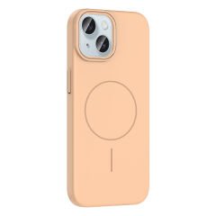 iPhone 15 Kılıf Kablosuz Şarj Özellikli Ruby Silikon Kapak