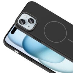 iPhone 15 Kılıf Kablosuz Şarj Özellikli Ruby Silikon Kapak