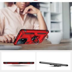 Xiaomi Mi 11T Pro 5G Kılıf Vega Tank Sert Yüzüklü Standlı Zırh Koruma Kapak