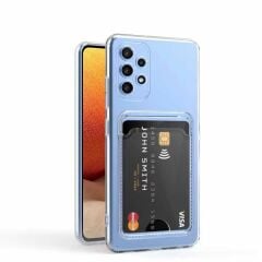 Samsung Galaxy A33 5G Kartlıklı Şeffaf Setra Clear Silikon Kapak kılıf