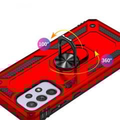 Samsung Galaxy A33 5G Kılıf Vega Tank Sert Yüzüklü Standlı Zırh Koruma Kapak