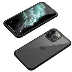 iPhone 12 Pro Max Kılıf Dor Silikon Temperli Cam Kapak